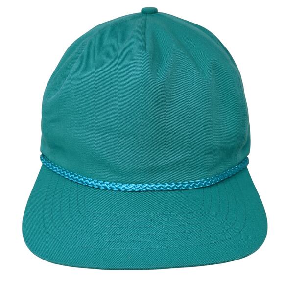 San Sun 5 Panel Cap Blue One Size Adjustable Vented Holes Rope Blank - Picture 1 of 9